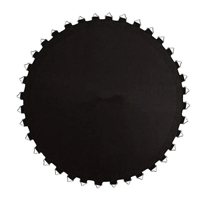 Round polypropylene trampoline elastic bungee fabric for replacement, shown in multiple size options.