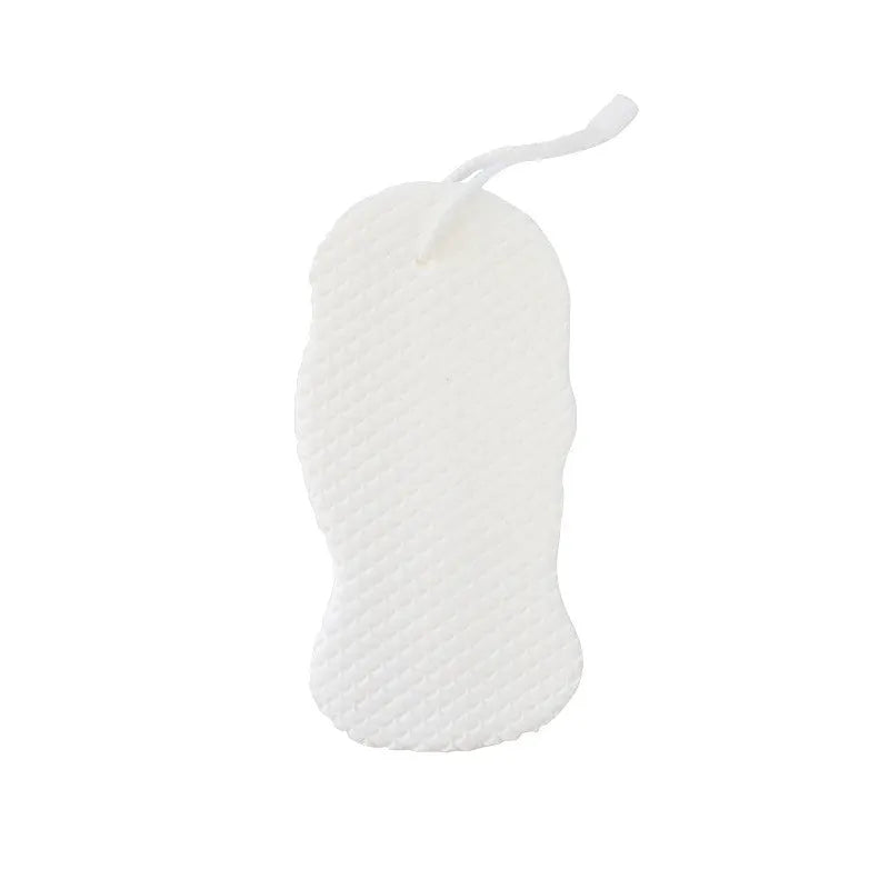 White 3D fish scale pattern bath sponge ball for gentle body exfoliation in the shower.