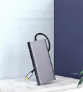 10-in-1 docking hub PD power bank compatible with MacBook and iPhone for trade fair use