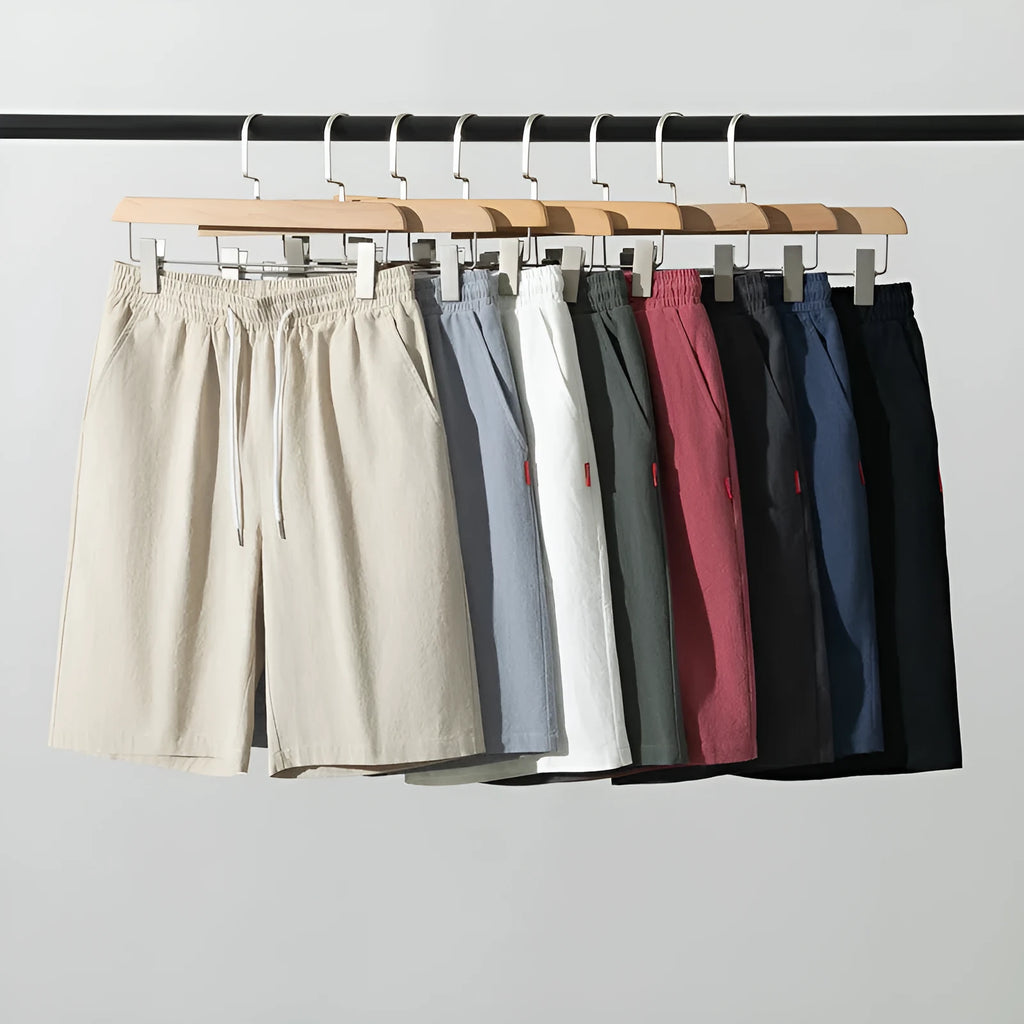 Cotton and linen cropped pants in Army Green with a drawstring waist.
