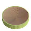 Round green corrugated paper cat scratching board and nest with two replacement refills