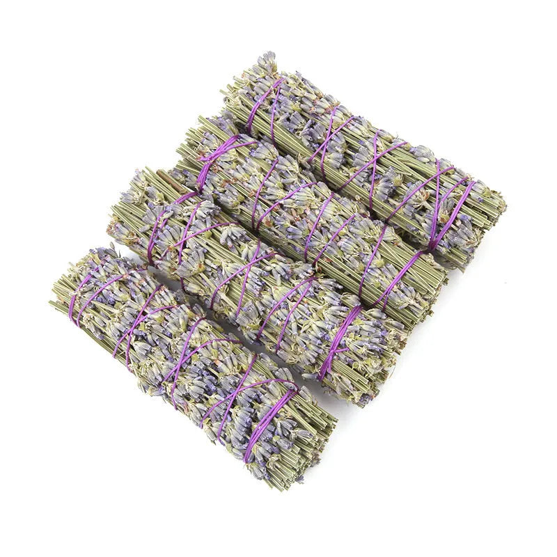 Natural lavender-scented dried flower aromatherapy stick measuring 4 inches