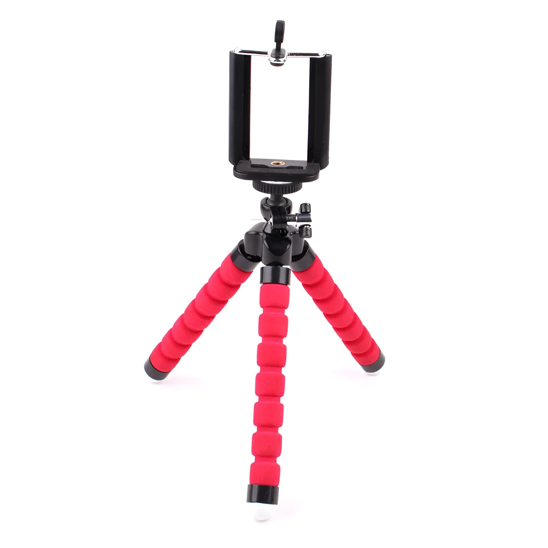 Flexible sponge octopus tripod stand holder gripping smartphone with bendable arms