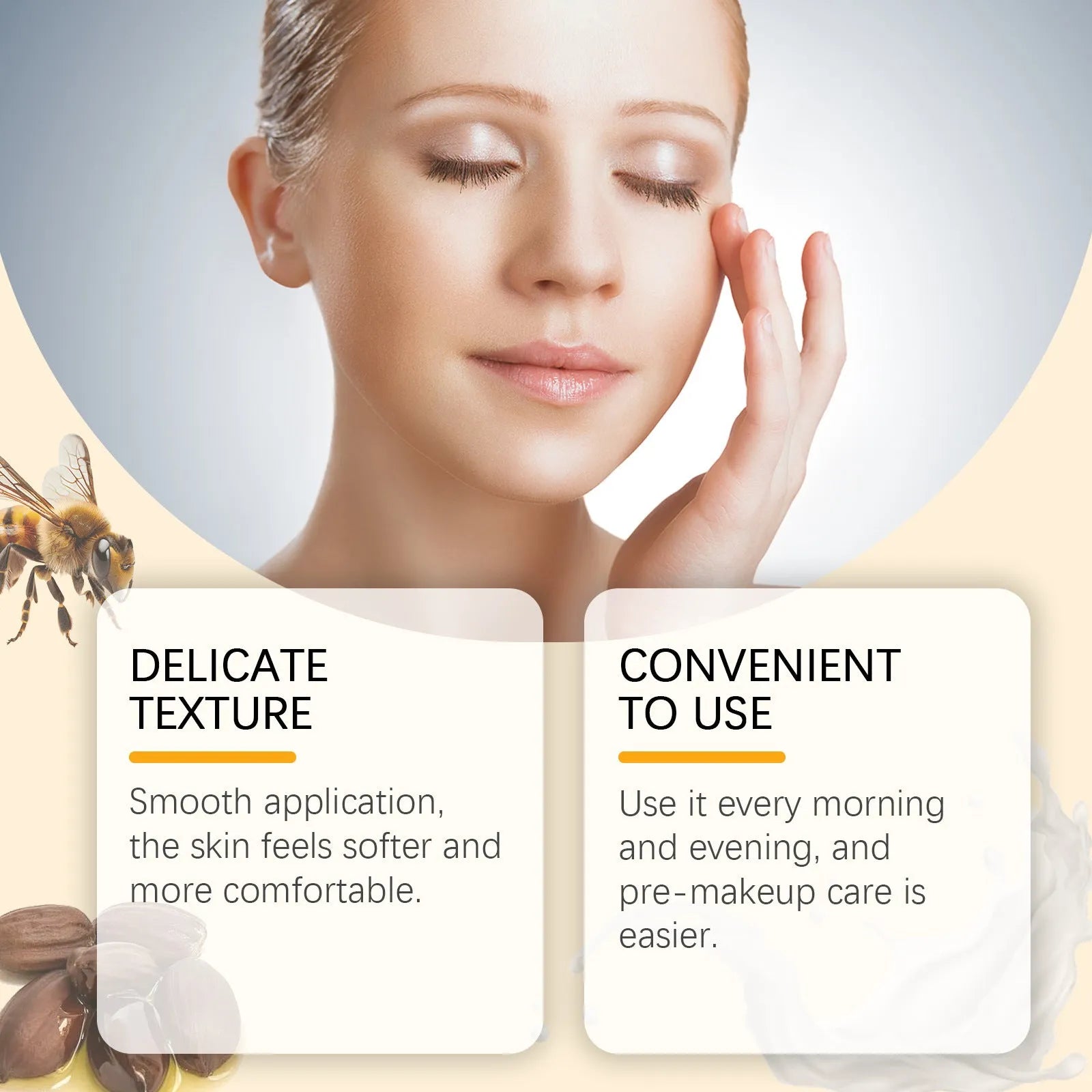 30g tube of bee venom facial neck care cream with jojoba oil and milk extract