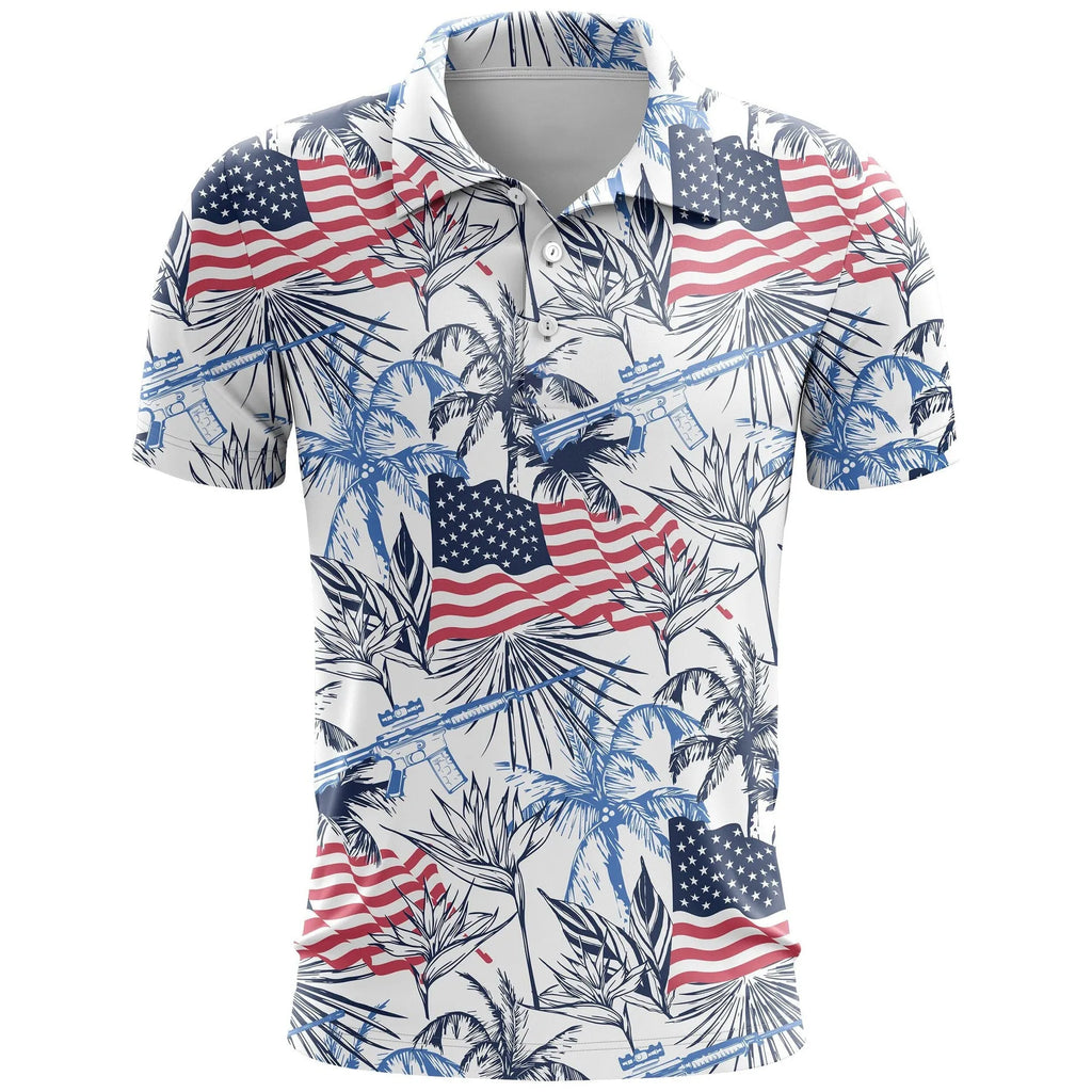 3D printed pattern on a loose-fit short sleeve sports shirt in bird eye cloth fabric.