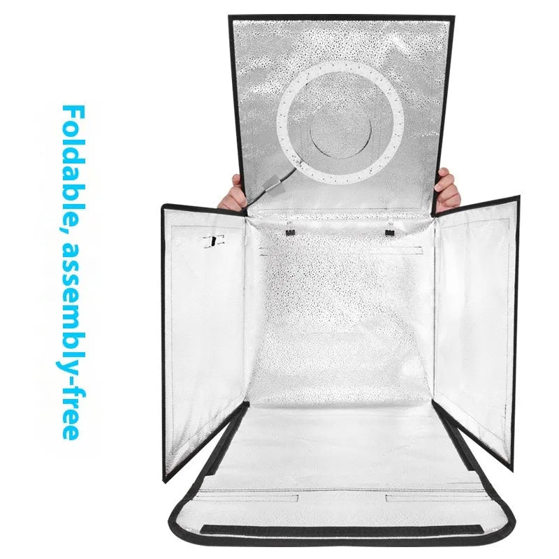 50cm foldable studio light box with metal frame and USB plug for product photography