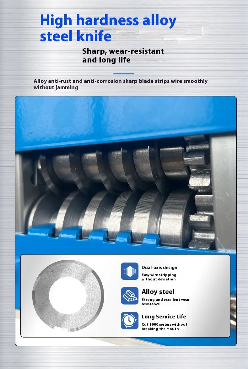 SD-017 manual wire stripping machine tool for cables from 0.5mm to 17mm diameter.