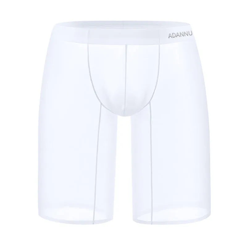 Men's seamless mesh home shorts in knitted nylon fabric available in black, white, and pink colours
