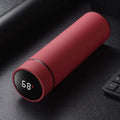 450ml straight cup stainless steel water bottle with vacuum insulation and arrow mouth in black, red, gold, and blue colours.
