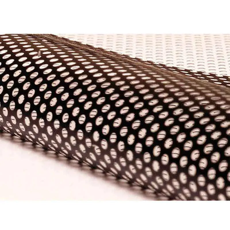 Plastic mesh automotive colour change film showing perforated texture and 30cm by 106cm dimensions