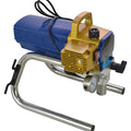 Blue portable electric airless paint sprayer kit with spray gun and extension rod
