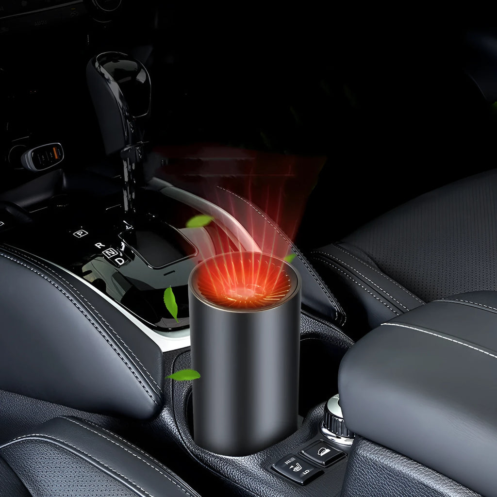 12v 150w vehicle cup heater with mesh design and rotating bracket for car defogging