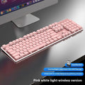 Wireless Bluetooth keyboard with mute button and blue backlight in compact design