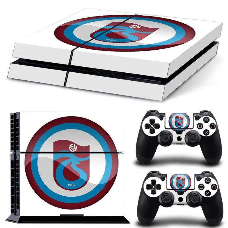 PS4 game console screen protector film with various printed style options.