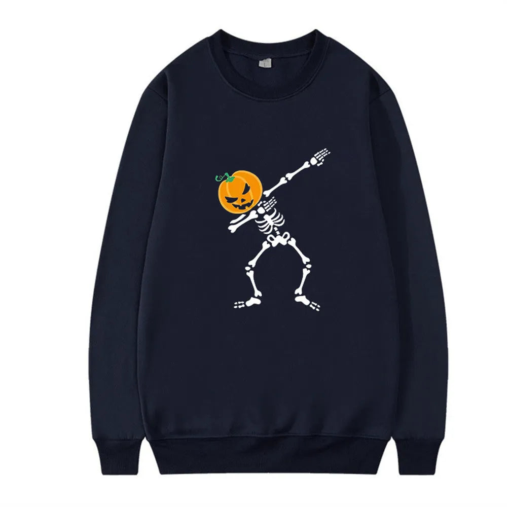 Women's printed casual top with crew neck and long sleeves in multiple colour options