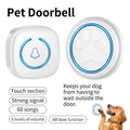 Wireless pet training doorbell with waterproof touch bell in black or white colours