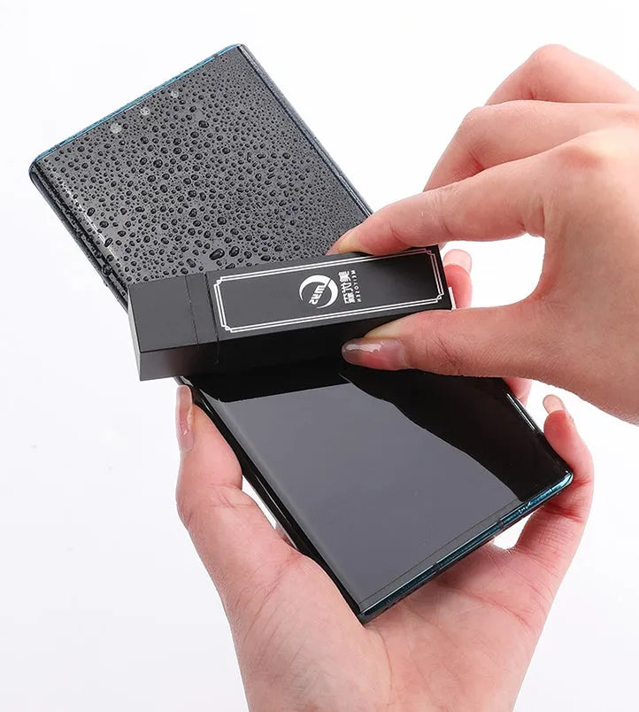 Black disposable screen cleaner wipes for mobile phones and tablets, 40 sheets pack