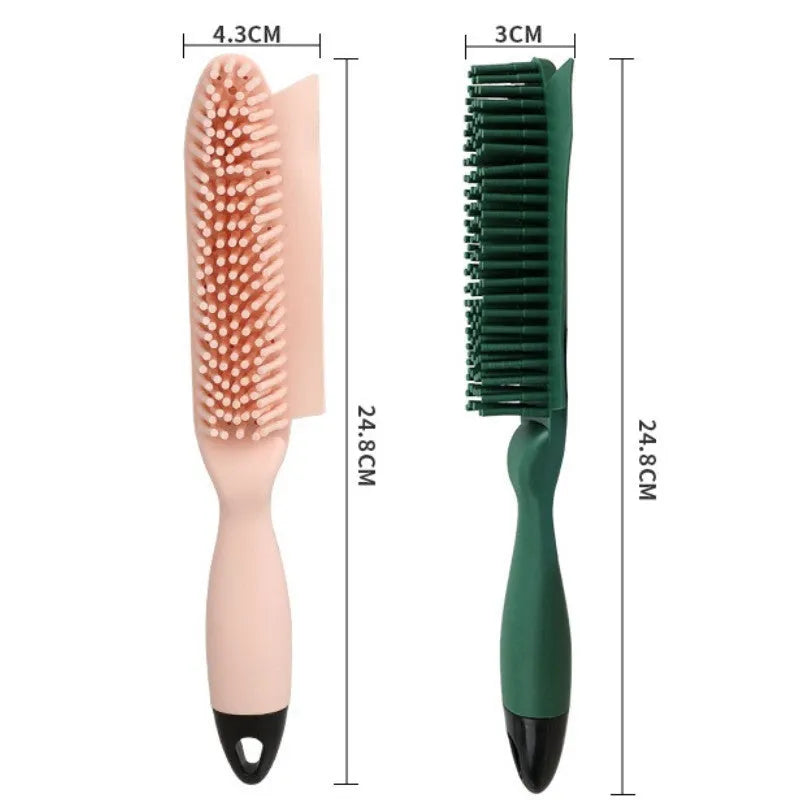 Green silicone pet brush with removable hair collector for grooming dogs, cats, and removing hair from clothes.