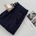 Men's loose straight-leg casual trousers with a drawstring waistband in beige.
