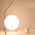 Creative LED lamp with glass shade in three size options for living room or study
