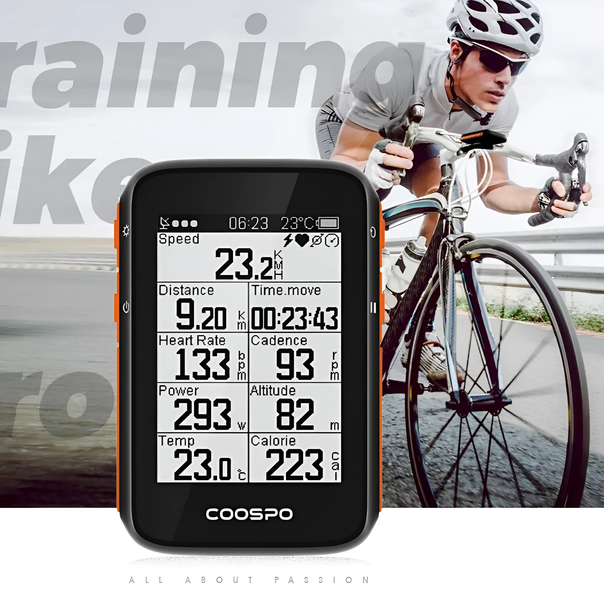 Heart rate monitor strap with dual mode chest sensor in BC107 black for sports training, PVC material