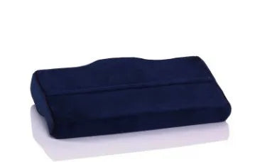 Blue butterfly-shaped cervical pillow with memory foam filling for neck support
