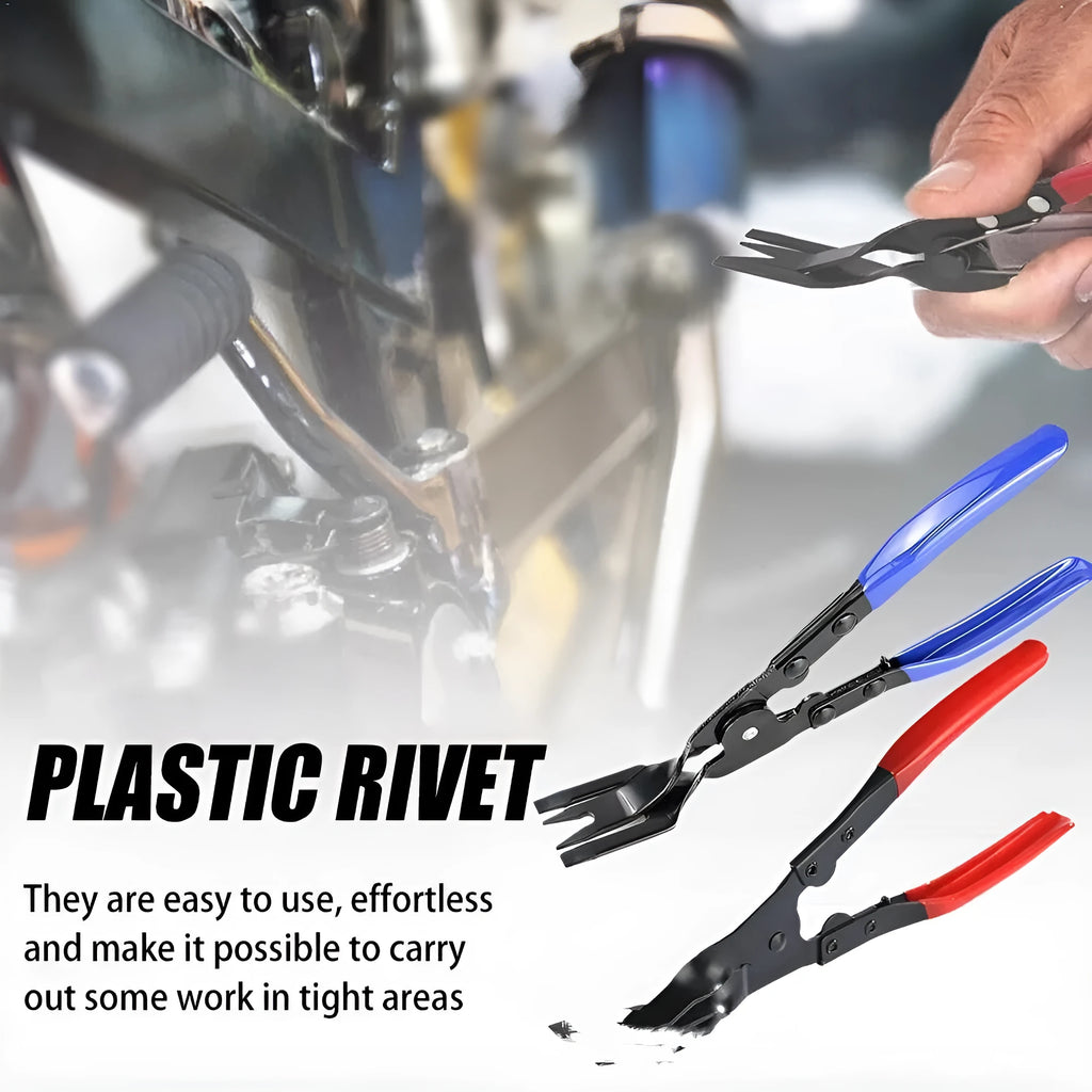 Blue steel car door panel removal pliers with 235mm length for interior clamp disassembly