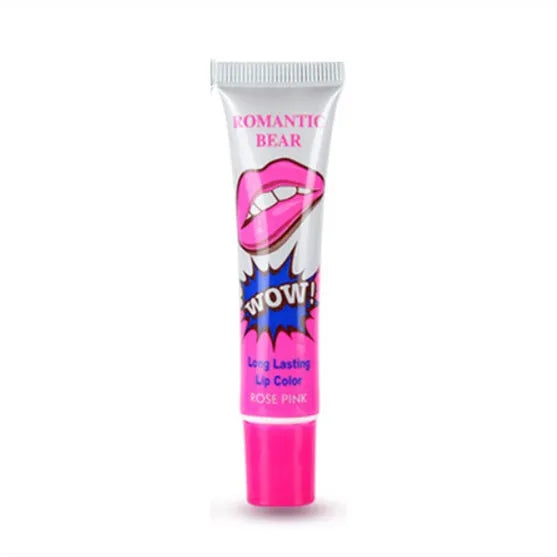 6 colour tear off liquid lipstick waterproof long lasting lip gloss mask moisture mineral peel off