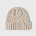 Wool knitted dome crown winter hat with totem design in various colours