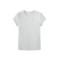 Slim fit stretch casual top in a cotton rayon spandex blend, shown in a neutral colour.