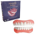 Silicone simulation dental dentures showing upper and lower teeth in training configuration