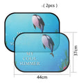 Electrostatic adsorption car side window sunshade with animal designs on nylon mesh
