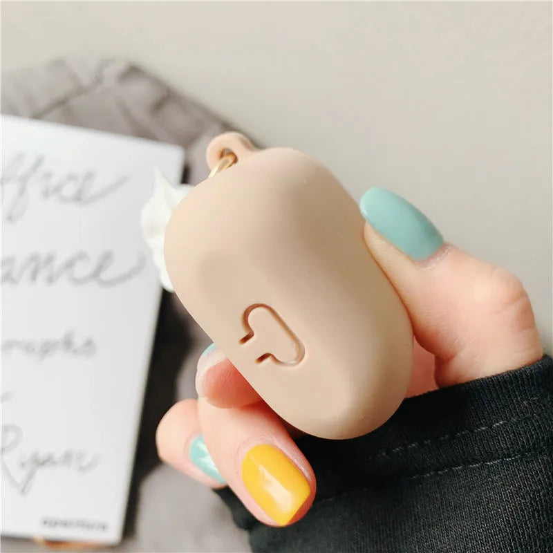 Cylinder Ice Cream design silicone case for Apple AirPods 2 wireless Bluetooth headset.