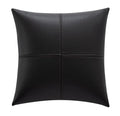 Solid colour soft cowhide leather pillow cover in Nordic style on a sofa