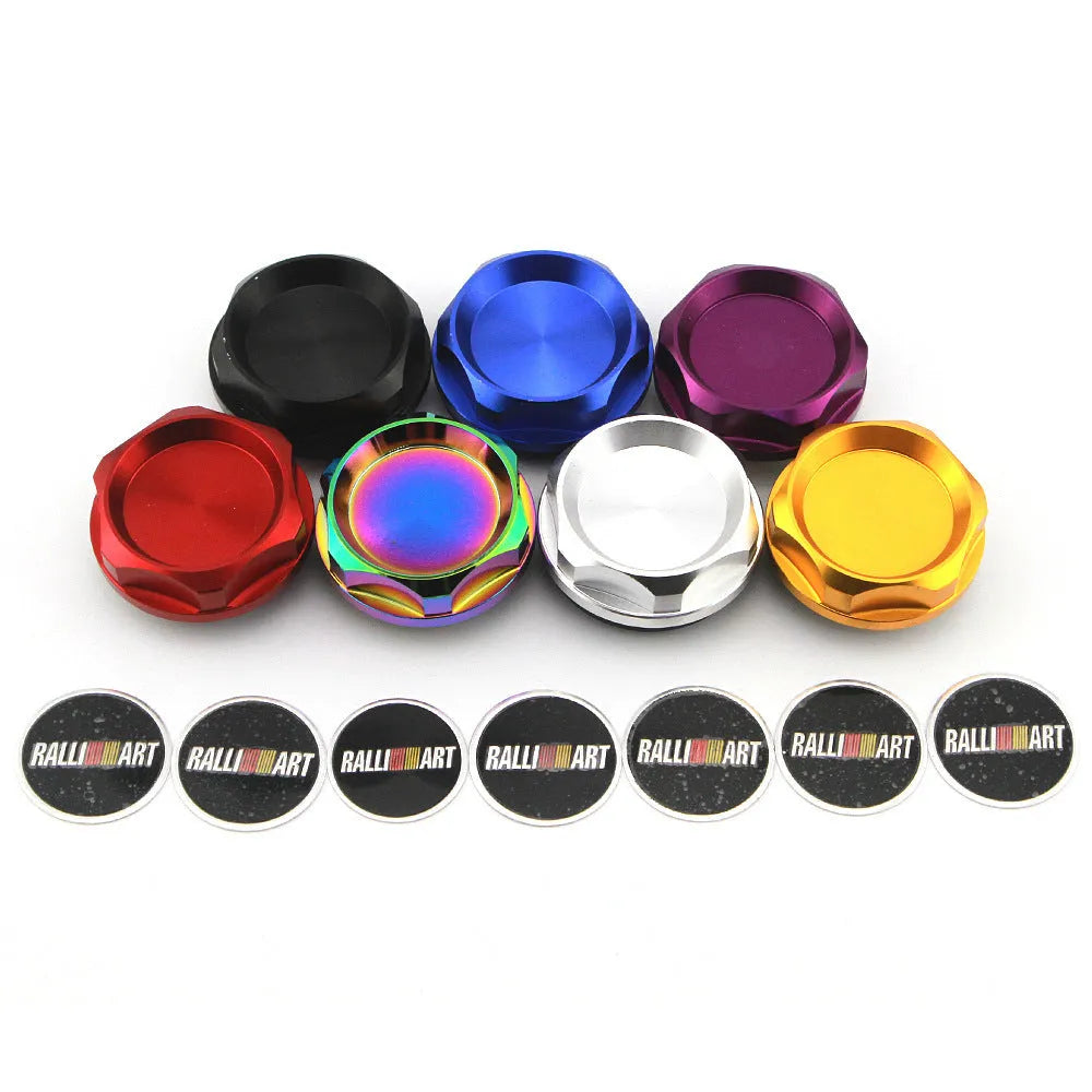 Aluminium alloy oil filter cap for Mitsubishi models in six colour options
