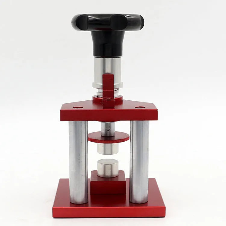 Watch repair spiral cap presser tool with a set of 20 plastic moulds for watch back covers