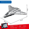 Military shipborne fighter assembly building blocks toy J50 6th generation fighter in colour box