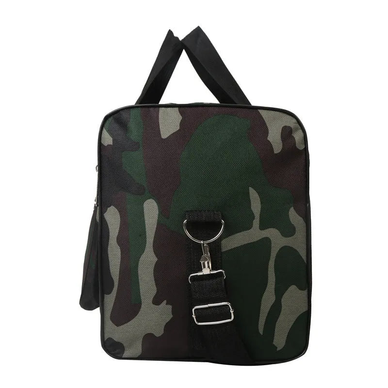 Camouflage coloured waterproof fabric luggage bag with below 20L capacity