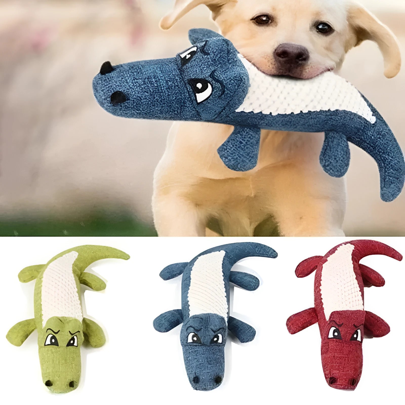 Corn-shaped plush pet toy in three colours with biting sound for teeth grinding and boredom relief
