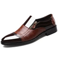Men's black pointed toe dress shoes with low top and rubber sole, size 38-48