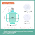 White PP plastic oblique mouth drinking cup with handle and lid for adult bedside use.