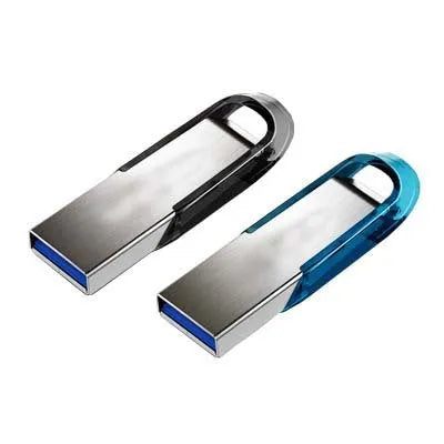 Black rotating waterproof shockproof USB flash drive for vehicle use in multiple capacities.
