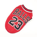 Black and red polyester dog sweatshirt vest for small to XXL sized pets