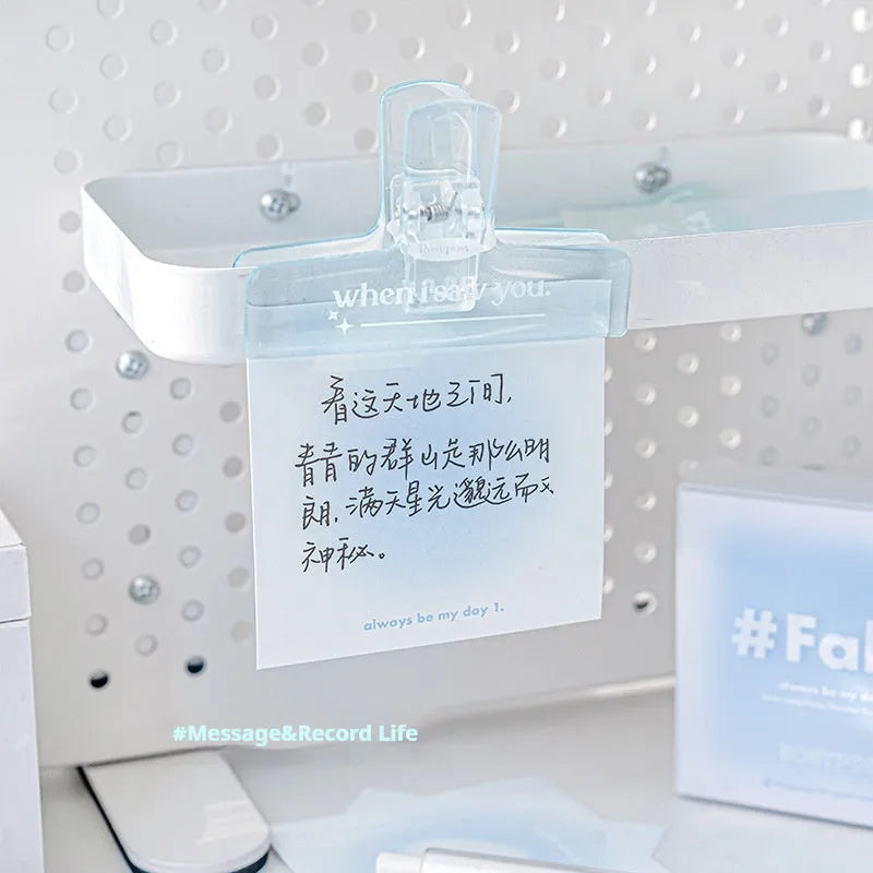 Square gradient parchment multifunctional notepad measuring 70mm with pastel cover and four paper types
