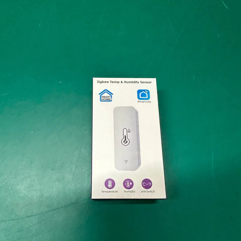 WiFi Zigbee temperature and humidity sensor with ABS plastic housing measuring 72x25x20mm