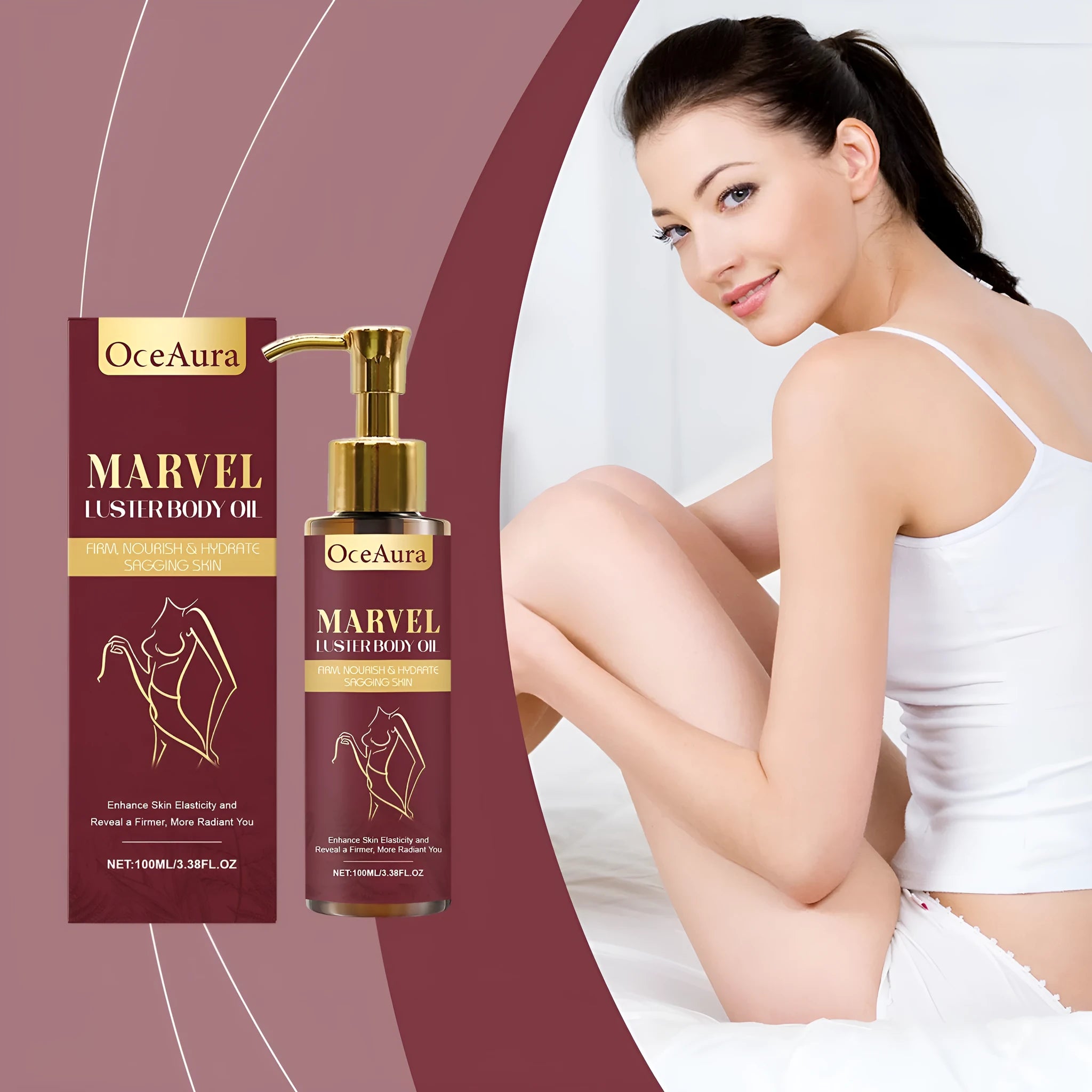 Gloss Care Body Massage Oil 100ml bottle with natural oils and vitamin E