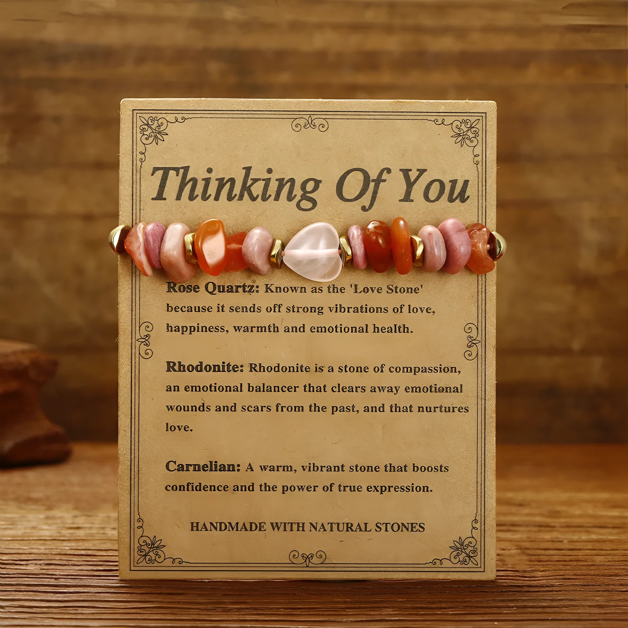 Handmade geometric stone bead bracelet for women in fashion OL style