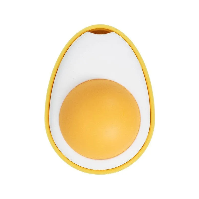 Interactive catnip ball toy in egg shapes with organic catnip filling for wall mounting