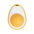 Interactive catnip ball toy in egg shapes with organic catnip filling for wall mounting