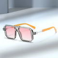 Retro double beam pilot catwalk sunglasses showing multiple colour and lens combinations